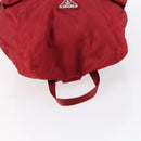 PRADA Backpack Nylon Red Silver Auth 154157-6