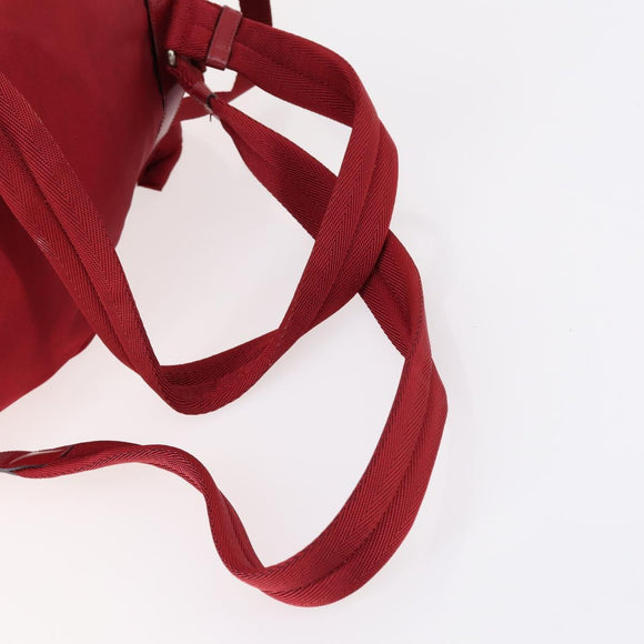 PRADA Backpack Nylon Red Silver Auth 154157