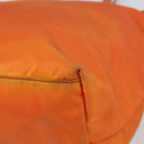 PRADA Tote Bag Nylon Orange Silver Auth 154158-9