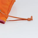 PRADA Tote Bag Nylon Orange Silver Auth 154158-10