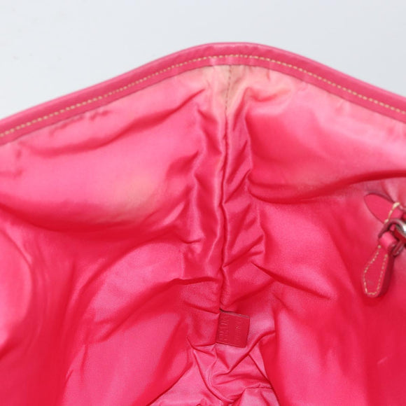 PRADA Tote Bag Nylon Orange Silver Auth 154158