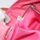 PRADA Tote Bag Nylon Orange Silver Auth 154158-22