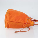 PRADA Tote Bag Nylon Orange Silver Auth 154158-4