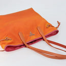 PRADA Tote Bag Nylon Orange Silver Auth 154158-6