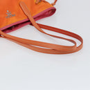 PRADA Tote Bag Nylon Orange Silver Auth 154158-7