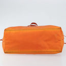 PRADA Tote Bag Nylon Orange Silver Auth 154158-9