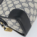 GUCCI GG Supreme Sherry Line Shoulder Bag PVC Navy Gold Auth 154161-11