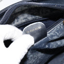 GUCCI GG Supreme Sherry Line Shoulder Bag PVC Navy Gold Auth 154161-22