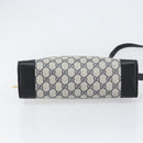 GUCCI GG Supreme Sherry Line Shoulder Bag PVC Navy Gold Auth 154161-9