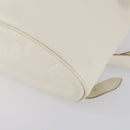 Salvatore Ferragamo Backpack Leather White Gold Auth 154163-12