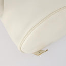 Salvatore Ferragamo Backpack Leather White Gold Auth 154163-13