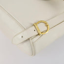 Salvatore Ferragamo Backpack Leather White Gold Auth 154163-14