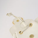 Salvatore Ferragamo Backpack Leather White Gold Auth 154163-17