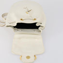 Salvatore Ferragamo Backpack Leather White Gold Auth 154163-19