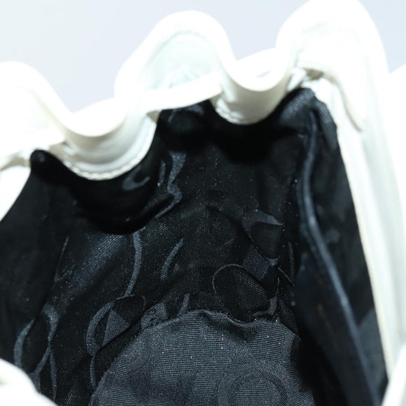 Salvatore Ferragamo Backpack Leather White Gold Auth 154163