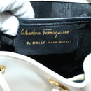 Salvatore Ferragamo Backpack Leather White Gold Auth 154163-24