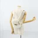 Salvatore Ferragamo Backpack Leather White Gold Auth 154163-25