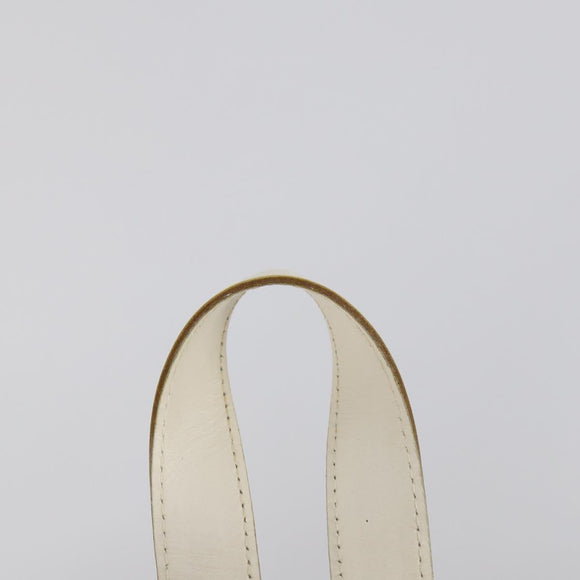 Salvatore Ferragamo Backpack Leather White Gold Auth 154163