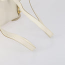 Salvatore Ferragamo Backpack Leather White Gold Auth 154163-9