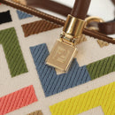 FENDI Zucca Canvas Mini By The Way Hand Bag 2way Multicolor Gold Auth 154164M-16