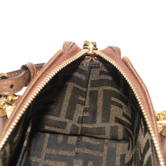 FENDI Zucca Canvas Mini By The Way Hand Bag 2way Multicolor Gold Auth 154164M