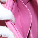 CHANEL Mademoiselle Chain Shoulder Bag Canvas Pink Gold CC Auth 154165-24