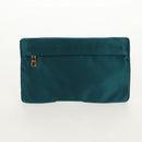 PRADA Pouch Satin Purple Gold Auth 154166M-11