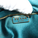 PRADA Pouch Satin Purple Gold Auth 154166M-17