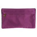 PRADA Pouch Satin Purple Gold Auth 154166M-2
