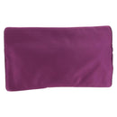 PRADA Pouch Satin Purple Gold Auth 154166M-3