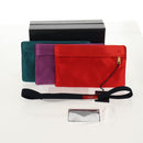 PRADA Pouch Satin Purple Gold Auth 154166M-31