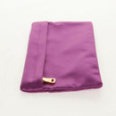 PRADA Pouch Satin Purple Gold Auth 154166M-4