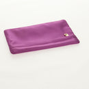 PRADA Pouch Satin Purple Gold Auth 154166M-5