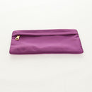 PRADA Pouch Satin Purple Gold Auth 154166M-6