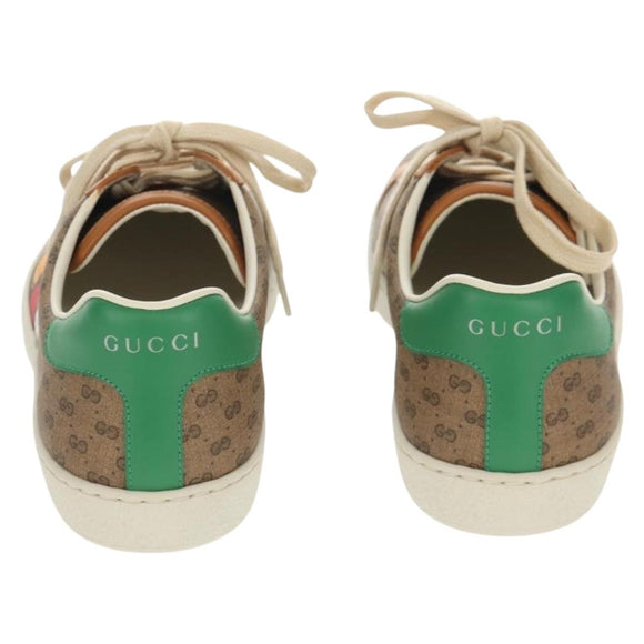 GUCCI Micro GG Canvas Disney Collaboration Sneakers Beige Auth 154167M
