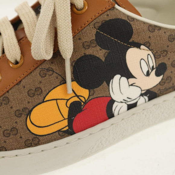 GUCCI Micro GG Canvas Disney Collaboration Sneakers Beige Auth 154167M