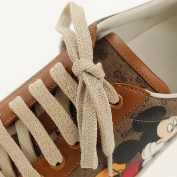 GUCCI Micro GG Canvas Disney Collaboration Sneakers Beige Auth 154167M