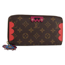 LOUIS VUITTON Monogram Totem Zippy Wallet Purple Red blue M61364 LV Auth 154173-1