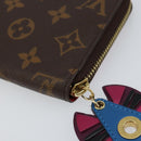 LOUIS VUITTON Monogram Totem Zippy Wallet Purple Red blue M61364 LV Auth 154173-15