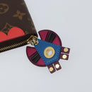 LOUIS VUITTON Monogram Totem Zippy Wallet Purple Red blue M61364 LV Auth 154173-8