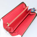 LOUIS VUITTON Monogram Totem Zippy Wallet Purple Red blue M61364 LV Auth 154173-9
