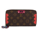 LOUIS VUITTON Monogram Totem Zippy Wallet Purple Red blue M61364 LV Auth 154173-13
