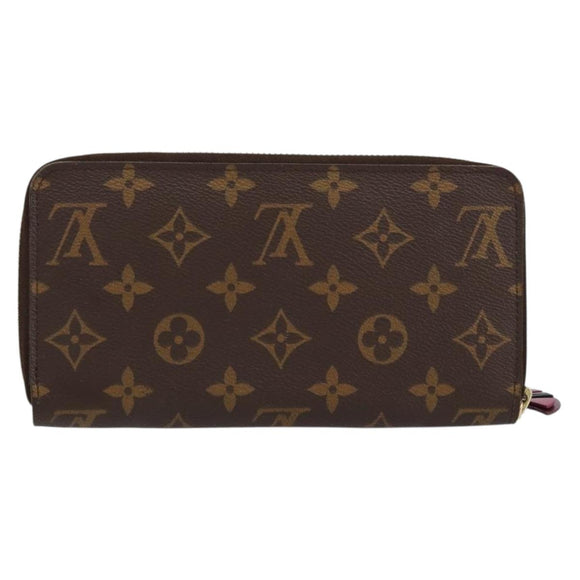 LOUIS VUITTON Monogram Totem Zippy Wallet Purple Red blue M61364 LV Auth 154173