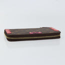 LOUIS VUITTON Monogram Totem Zippy Wallet Purple Red blue M61364 LV Auth 154173-5