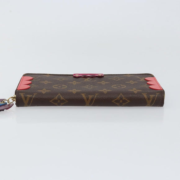 LOUIS VUITTON Monogram Totem Zippy Geldbörse Lila Rot Blau M61364 LV Auth 154173