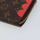 LOUIS VUITTON Monogram Totem Zippy Wallet Purple Red blue M61364 LV Auth 154173-7