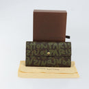 LOUIS VUITTON Graffiti Porte Monnaie Credit Wallet Khaki M92188 Auth 154174V-12