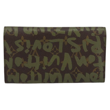 LOUIS VUITTON Graffiti Porte Monnaie Credit Wallet Khaki M92188 Auth 154174V - 0