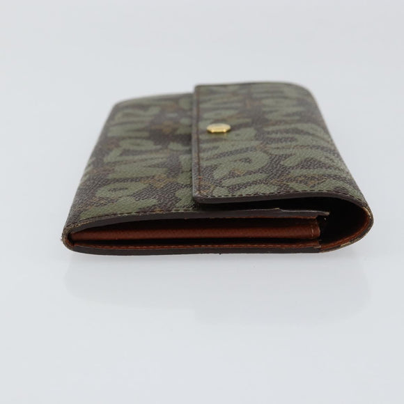LOUIS VUITTON Graffiti Porte Monnaie Credit Wallet Khaki M92188 Auth 154174V