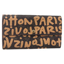 LOUIS VUITTON Graffiti Porte Monnaie Credit Wallet Orange M92190 LV Auth 154175-1